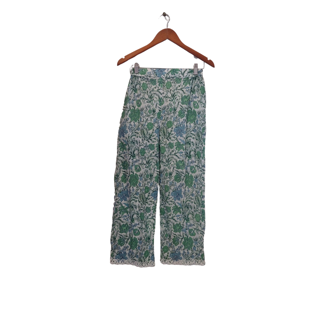 ZARA Shahjahan Green Printed Set (2 pieces) | Like New |