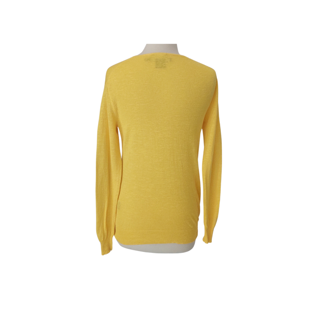 Ralph Lauren Women's Yellow Knit Top | Pre Loved |