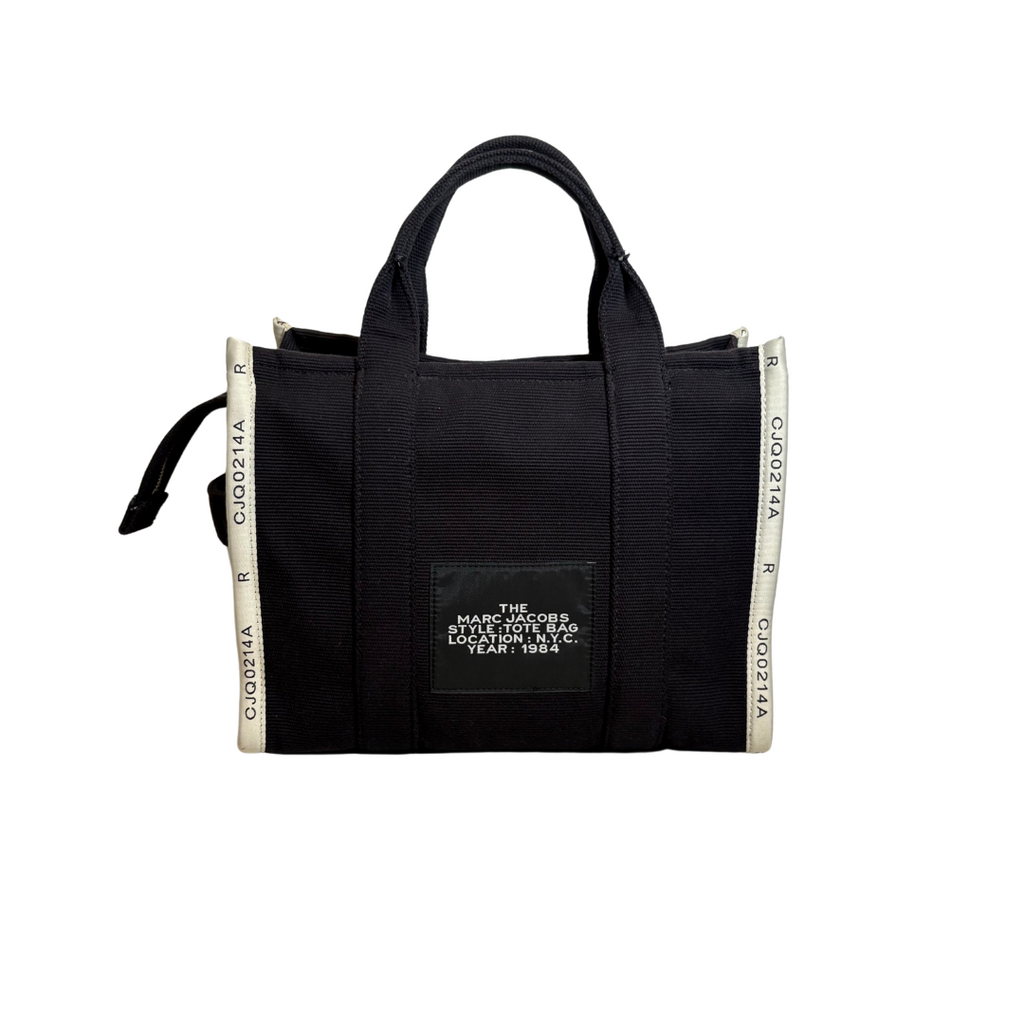Marc Jacobs Black Canvas Tote Bag | Pre Loved |