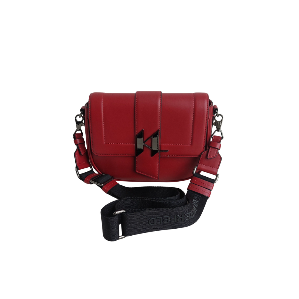 karl lagerfeld Burgundy Leather Crossbody Bag | Gently Used |