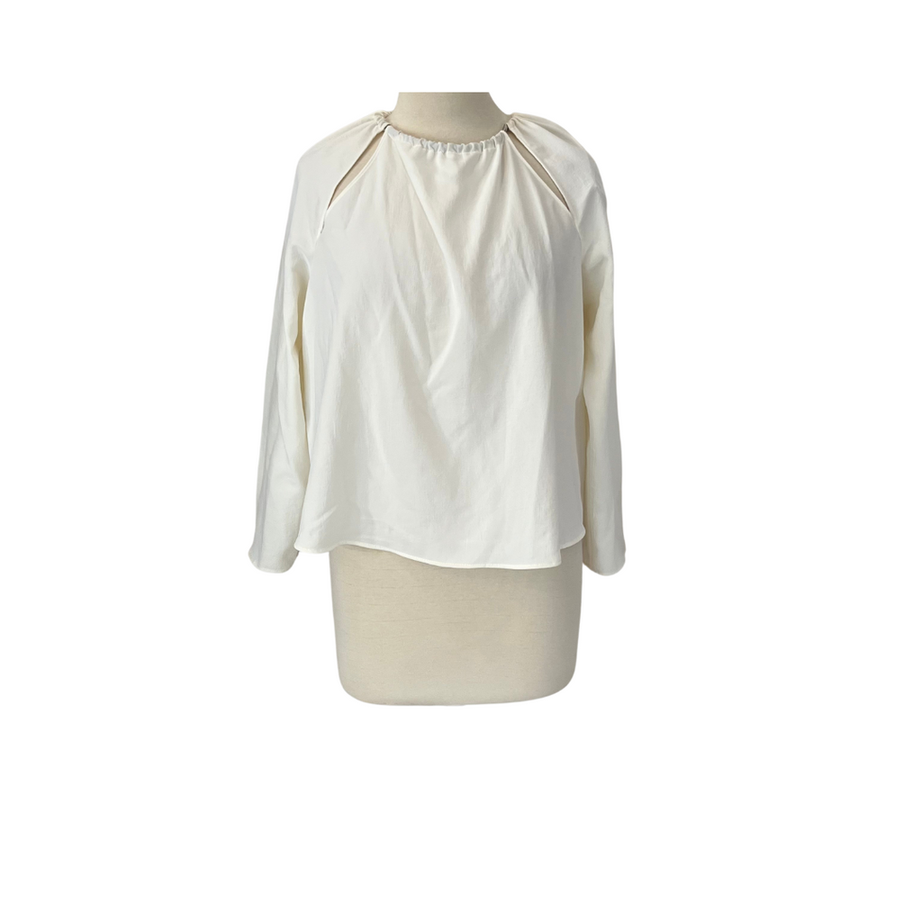 Zara Cream Cut Out Blouse | Brand New |