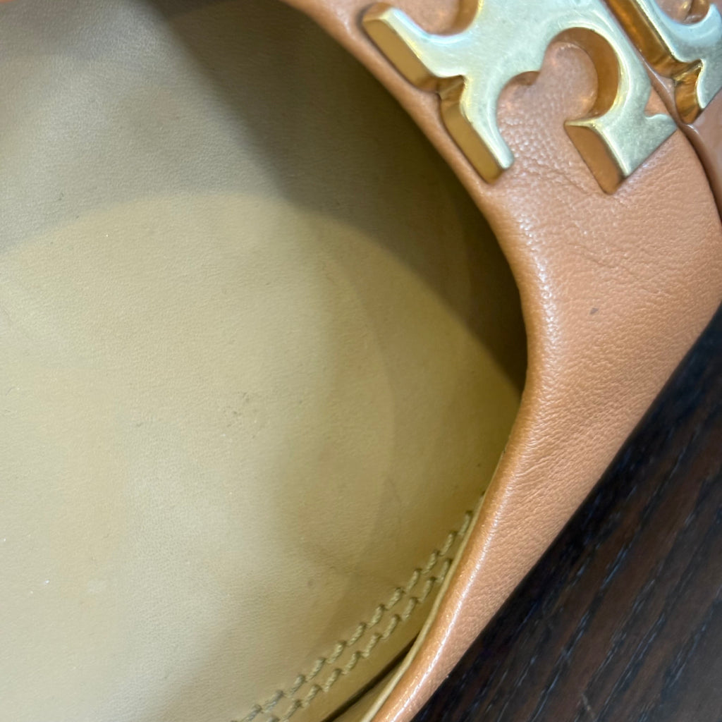 Tory Burch Tan Leather 'Everly' Cap-Toe Pumps | Gently Used |