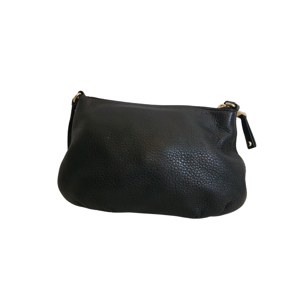 Michael Kors Black Leather Crossbody Bag | Pre Loved |