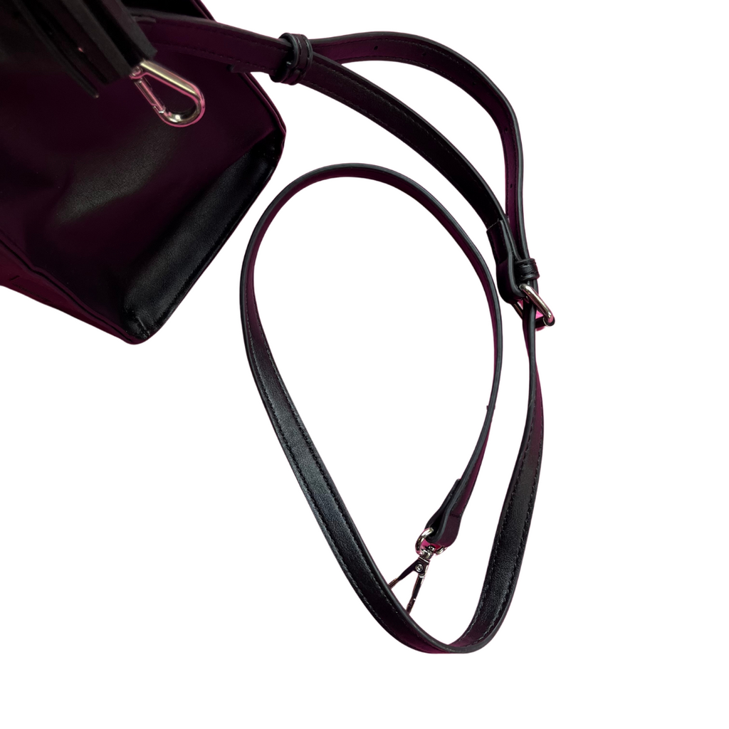 Nine West Black Leatherette Satchel  | Gently Used |