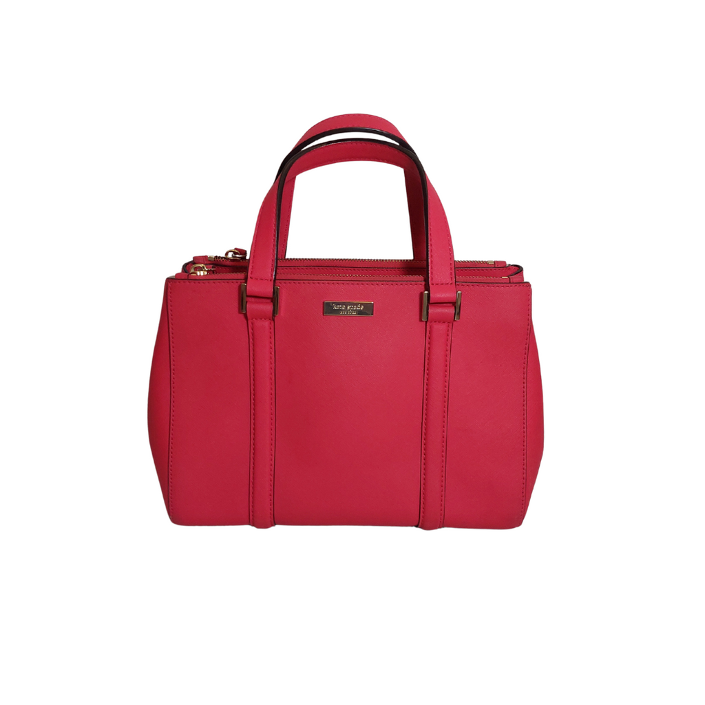 Kate Spade Bright Pink Leather Newbury Lane Satchel Bag | Pre Loved |