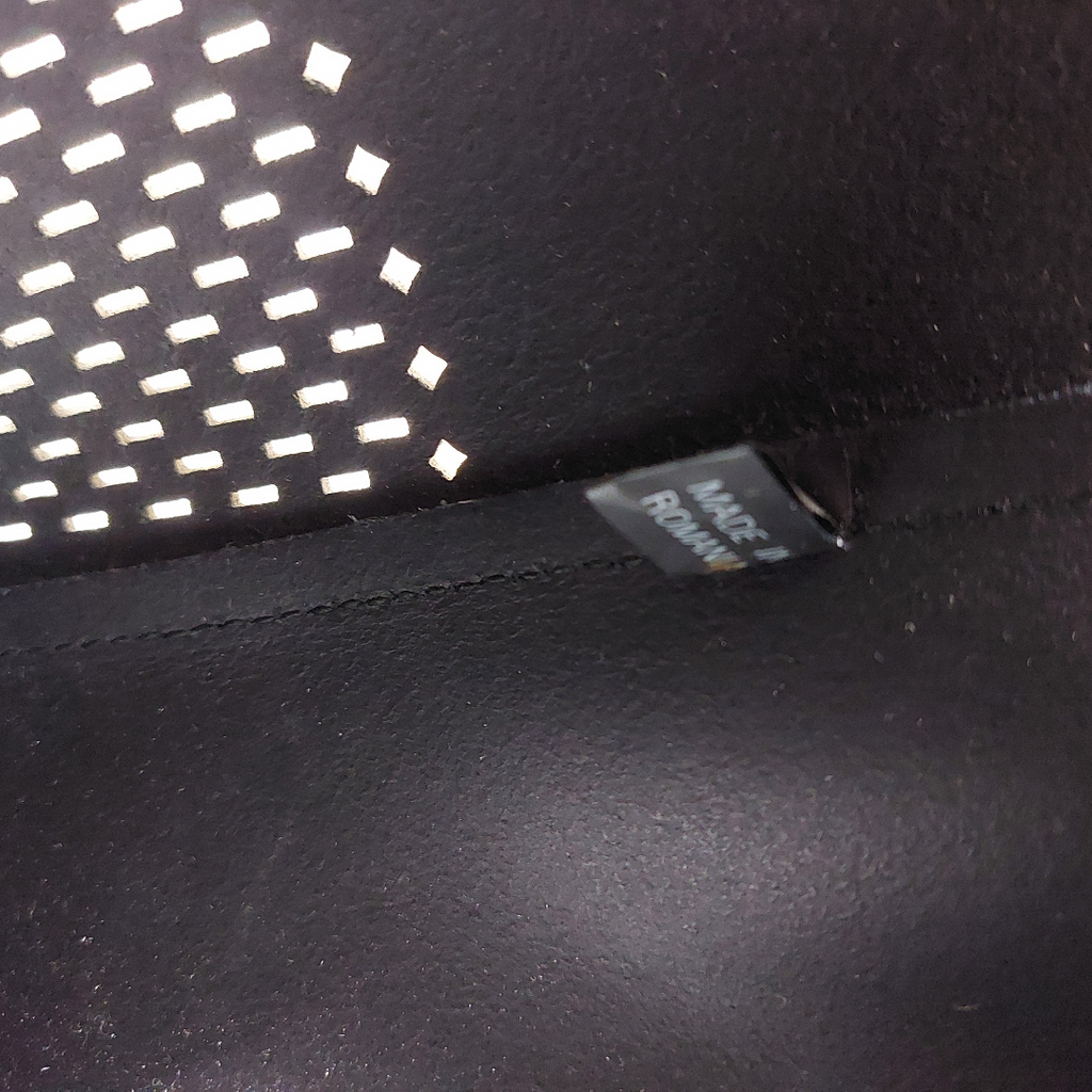 Furla Black Stacey Drawstring Perforated Small Leather Bucket Bag | Pre Loved |