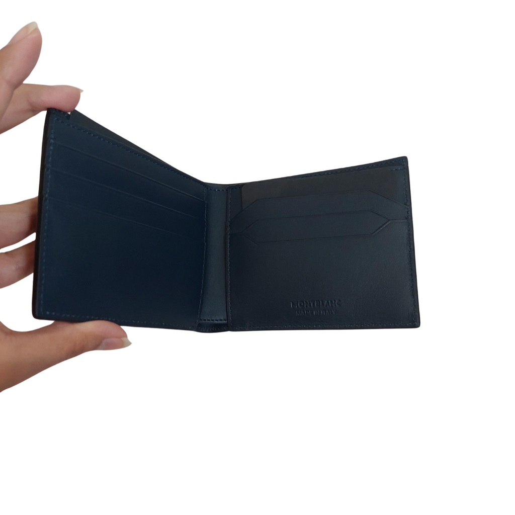 Montblanc Men's Navy Extreme 3.0 Textured-Leather Billfold Wallet | Like New |