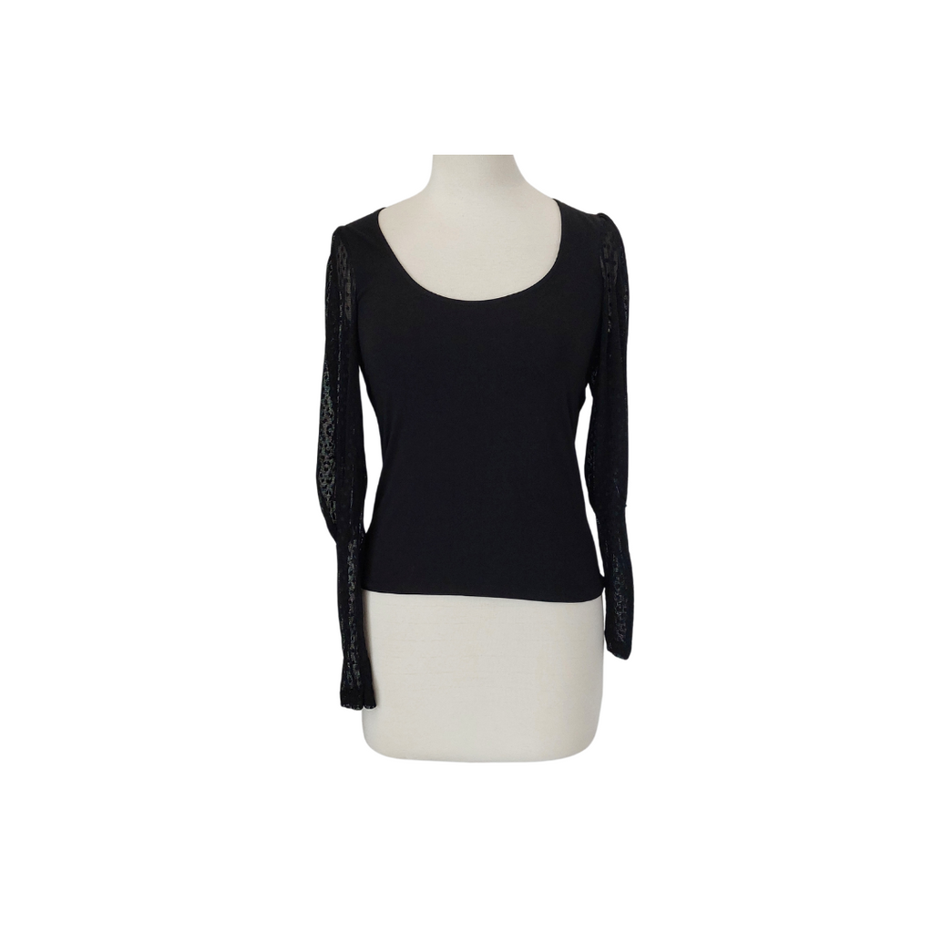 Stradivarius Black Round Neck Top | Brand New |