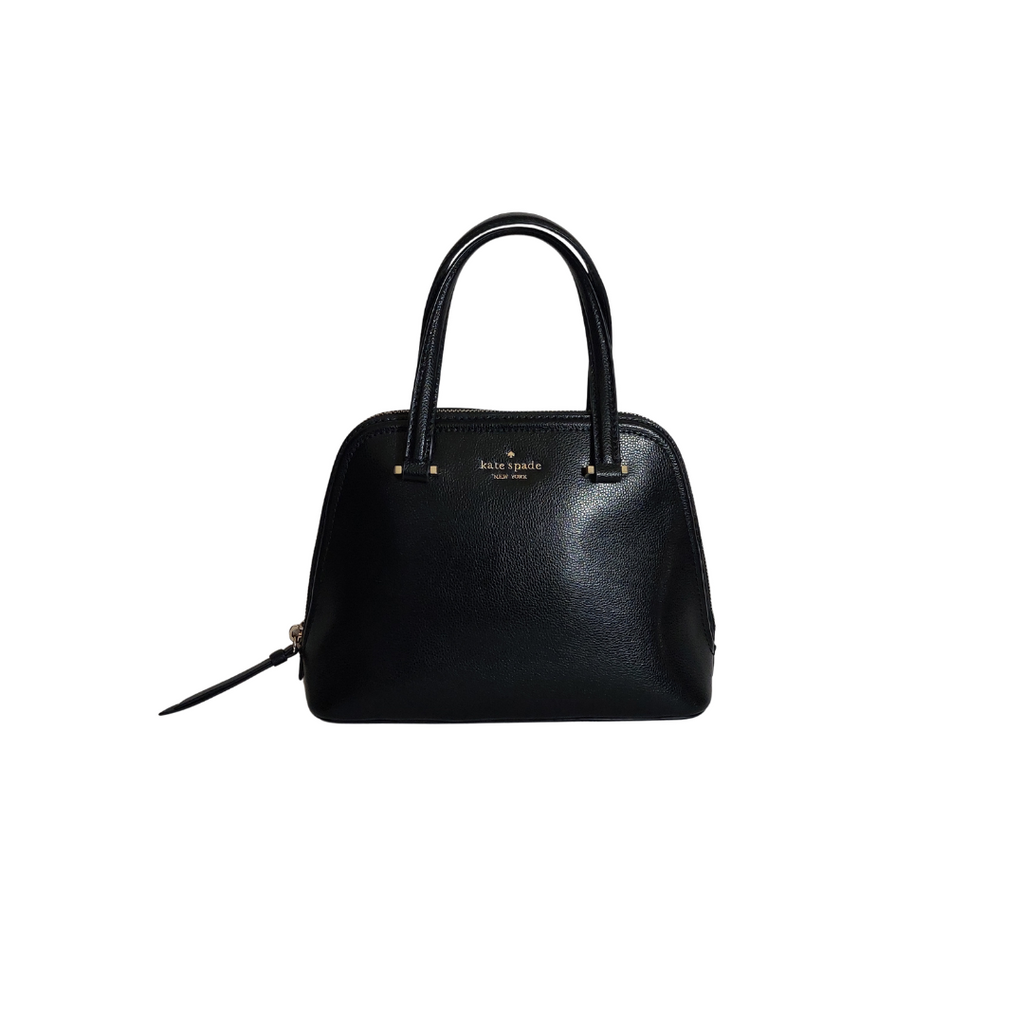 Kate Spade Black Leather 'Patterson Drive' Dome Satchel Bag | Gently Used |