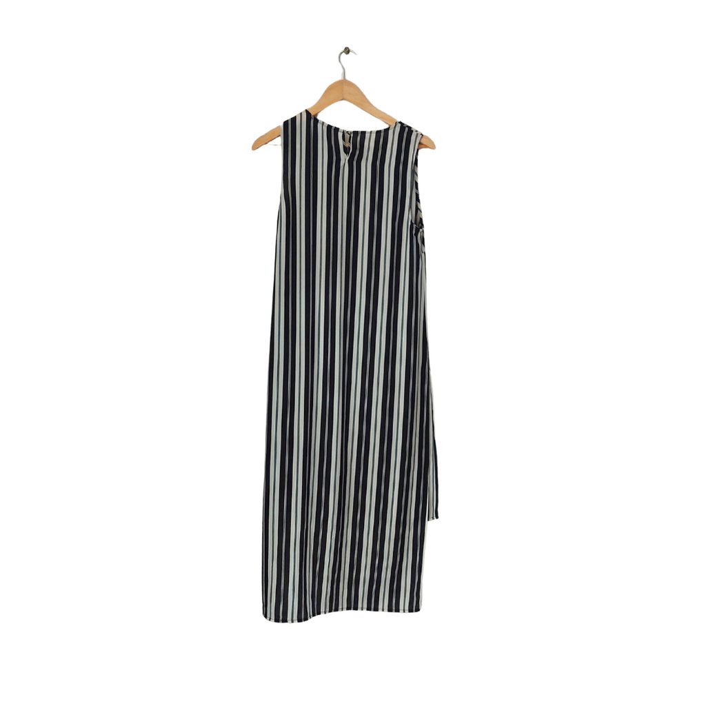 Forever 21 Black & White Striped Sleeveless Slit Dress | Pre Loved |