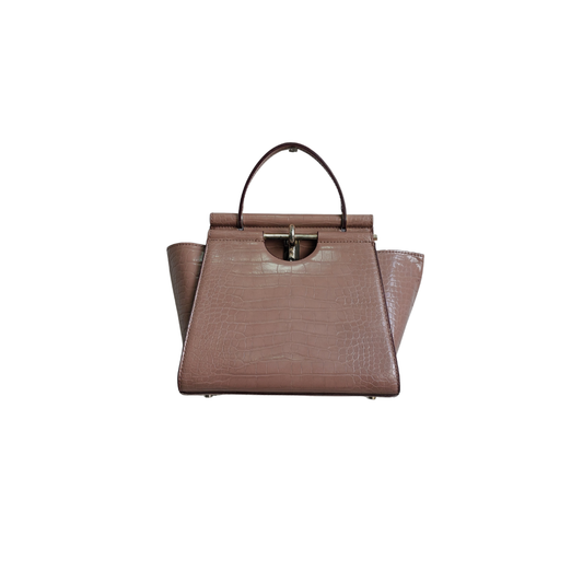 Charles & Keith Mauve Leatherette Shoulder Bag | Pre Loved |
