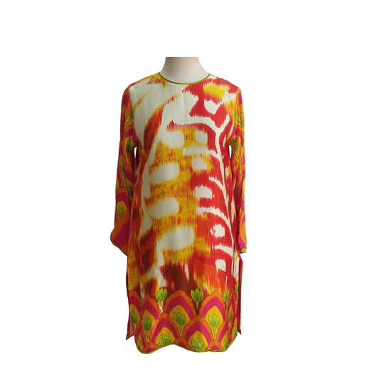 Sana Safinaz Pink And Orange Silk Kurta | Brand New |