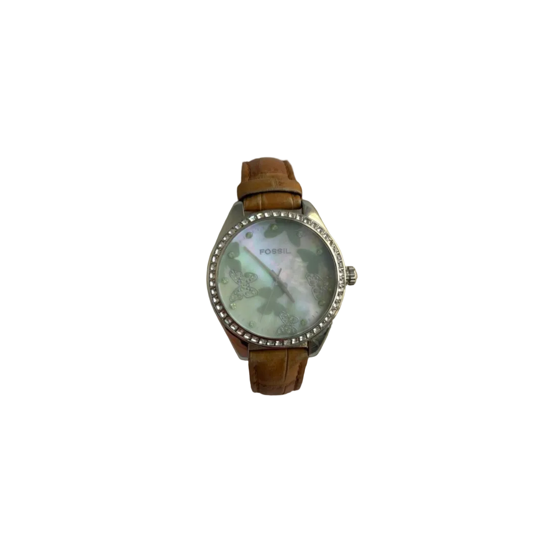 Fossil Vintage Mother Of Pearl And BCrystal Butterflies F2 Series Watch | Pre Loved |