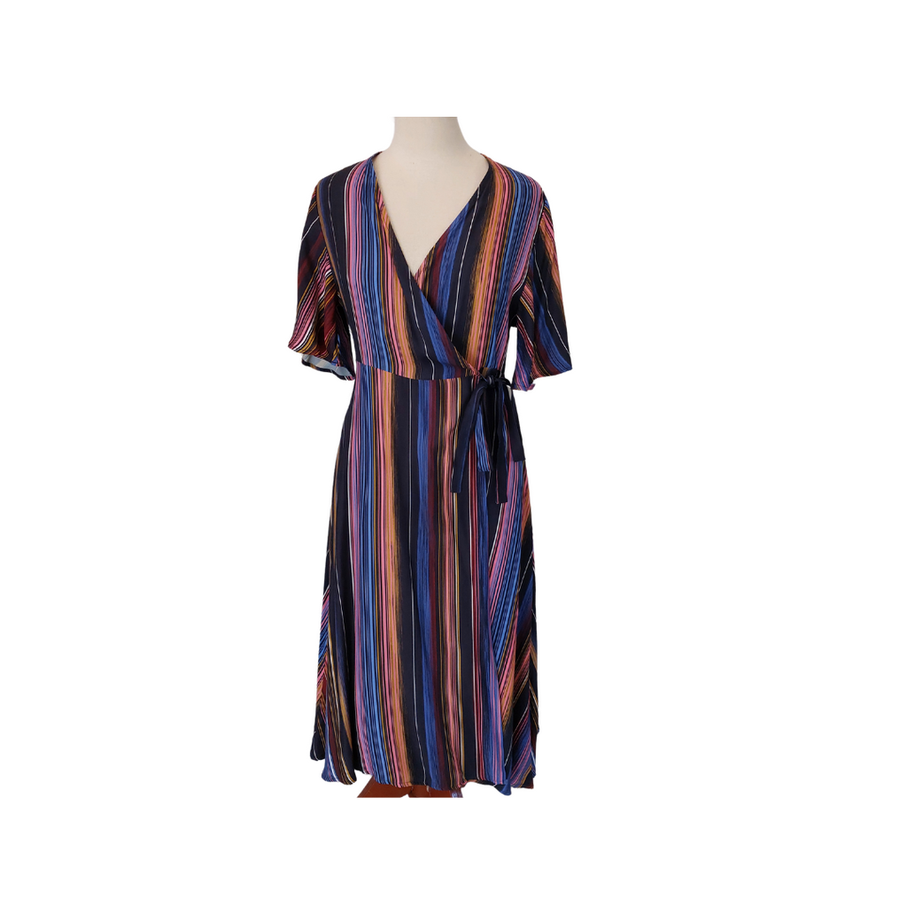 KOTON Multi-coloured Striped Long Dress | Brand New |