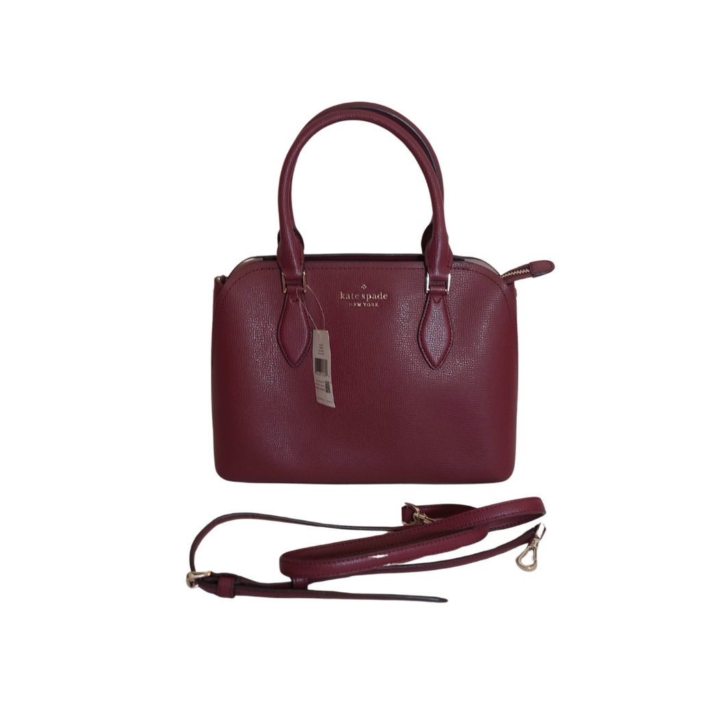 Kate Spade Maroon 'Darcy' Leather Small Satchel | Brand New |