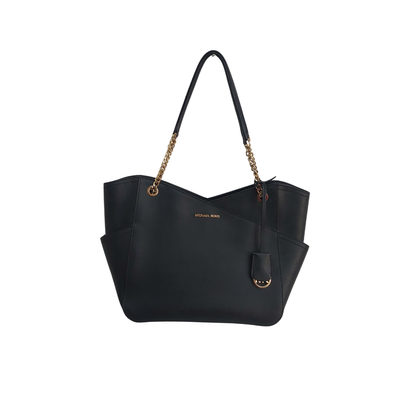 Michael Kors Black Jet Set Large Saffiano Leather Shoulder Bag | Gently Used |