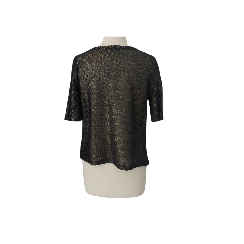 NEXT Black & Gold Top | Gently Used |