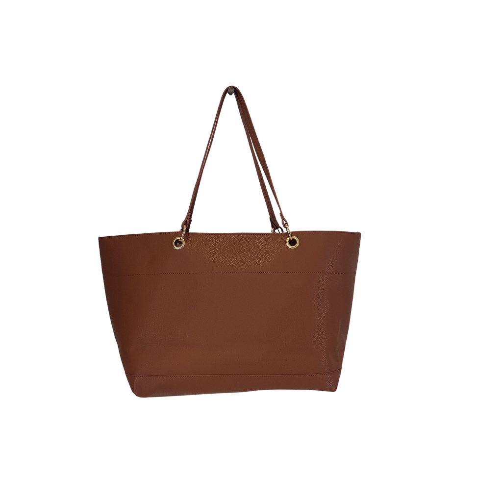 Steve Madden Tan Leatherette Large Tote | Brand New |