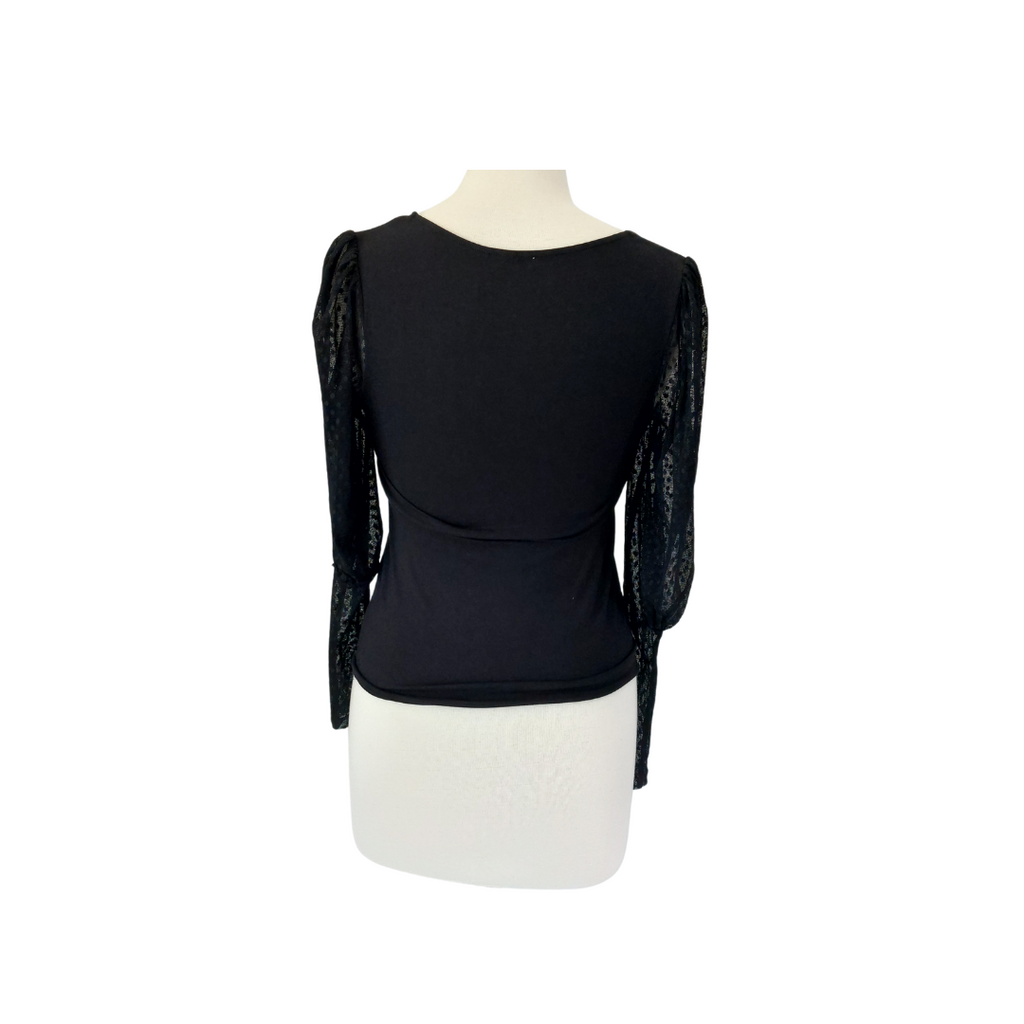 Stradivarius Black Round Neck Top | Brand New |