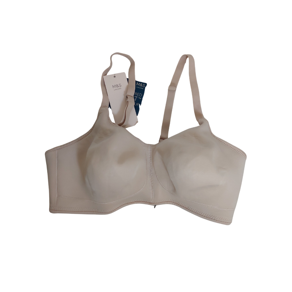M&S Beige Non-Wired Flex Fit Bra  | Brand New |