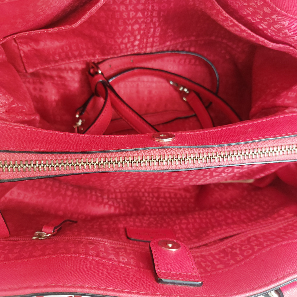 Kate Spade Cherry Red Leather Satchel | Pre Loved |