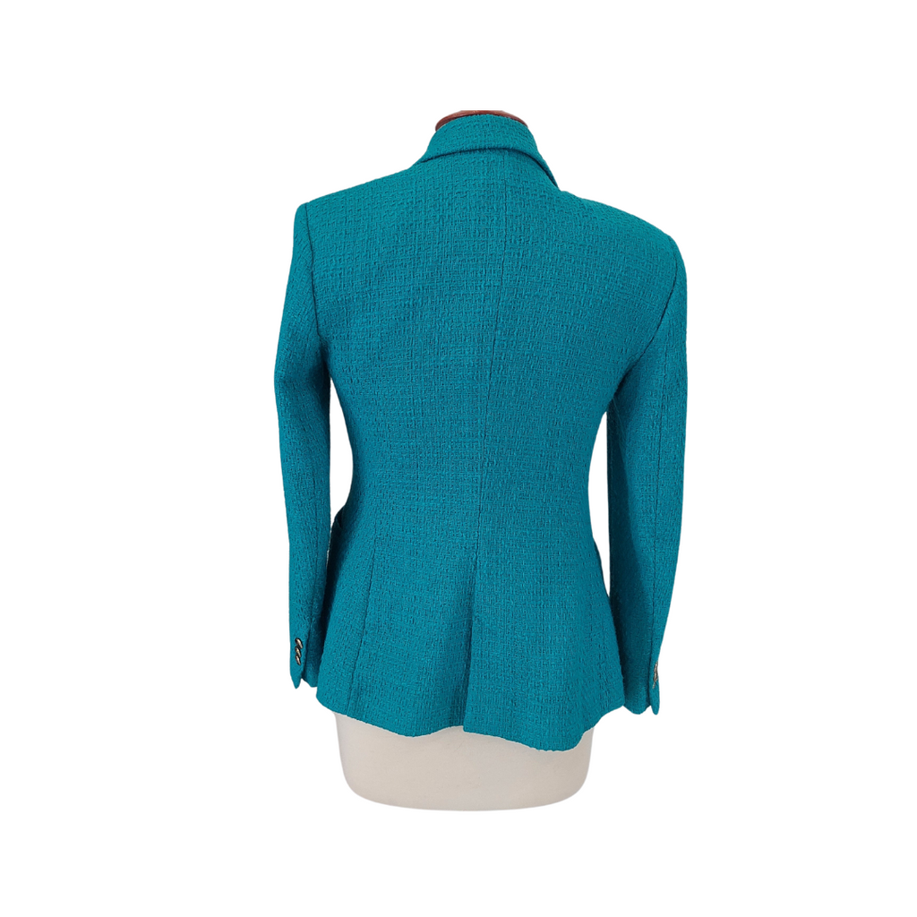 ZARA Teal Antique Buttons Blazer | Gently Used |