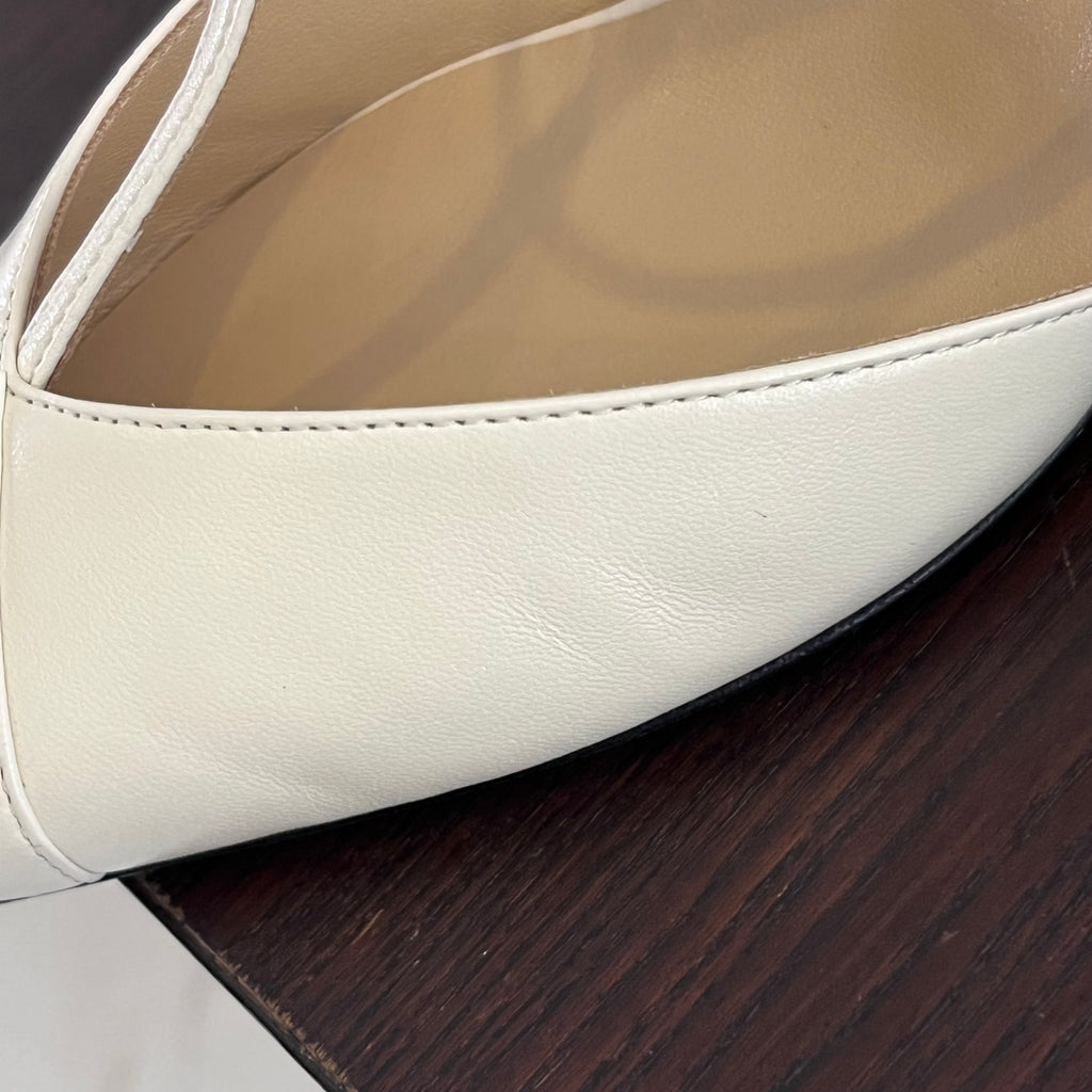 Jimmy Choo Off White Saoni Latte Leather Heels | Gently Used |