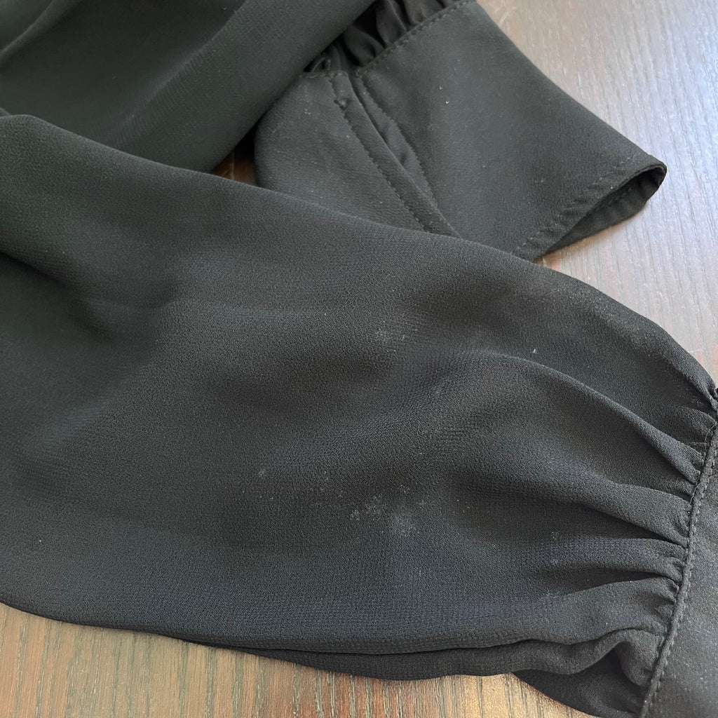 Zara Black Neck-Tie Knee Length Dress | Pre Loved |