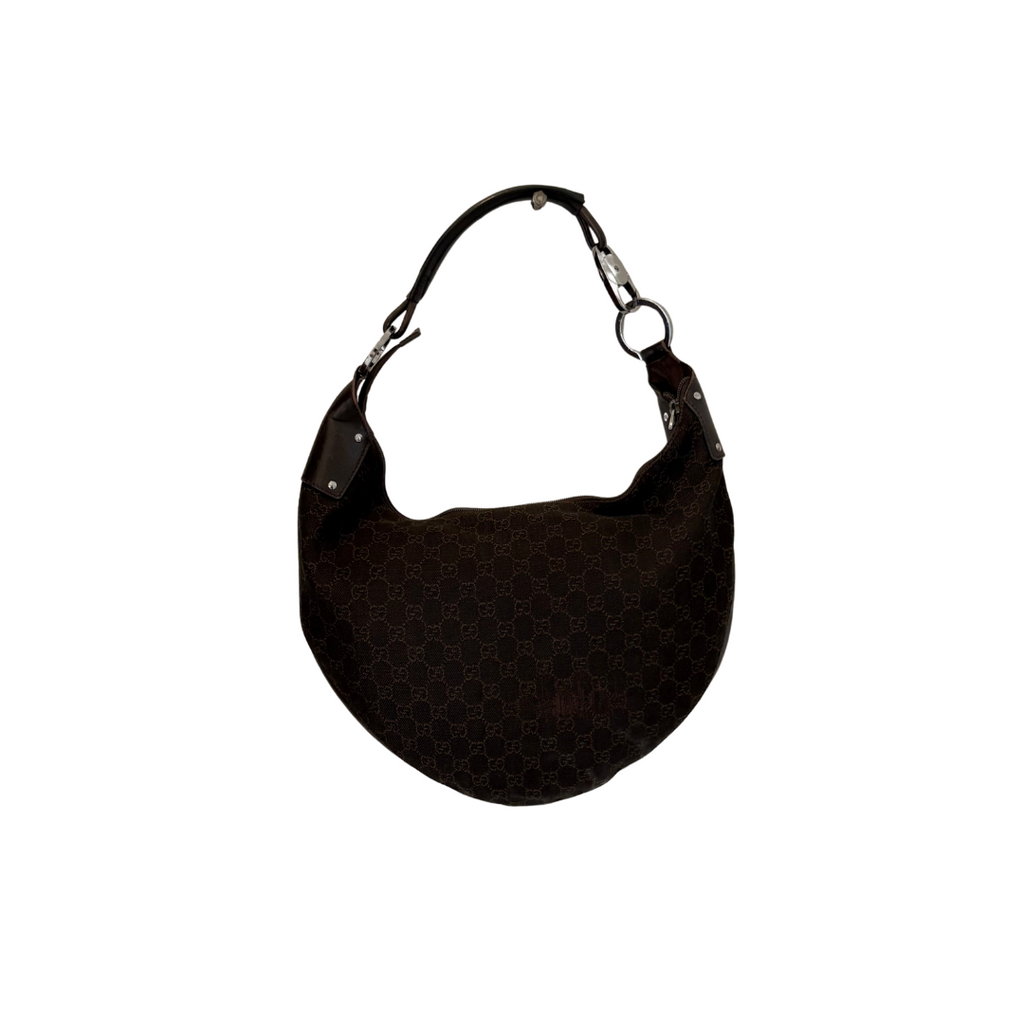 Gucci Brown GG Canvas Medium Hobo Bag | Pre Loved |