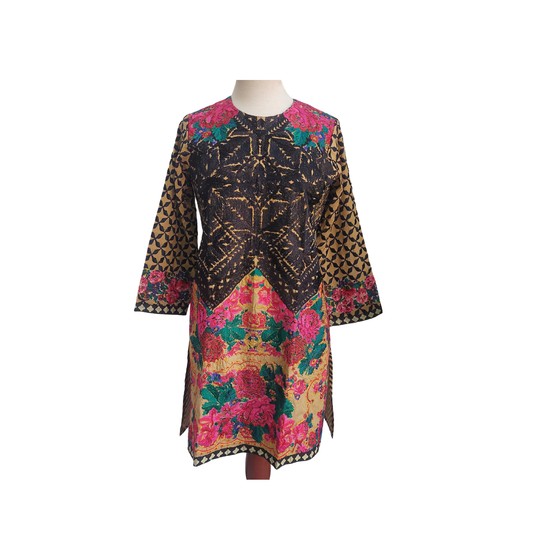 Sana Safinaz Black & Yellow Embroidered Kurta | Brand New |
