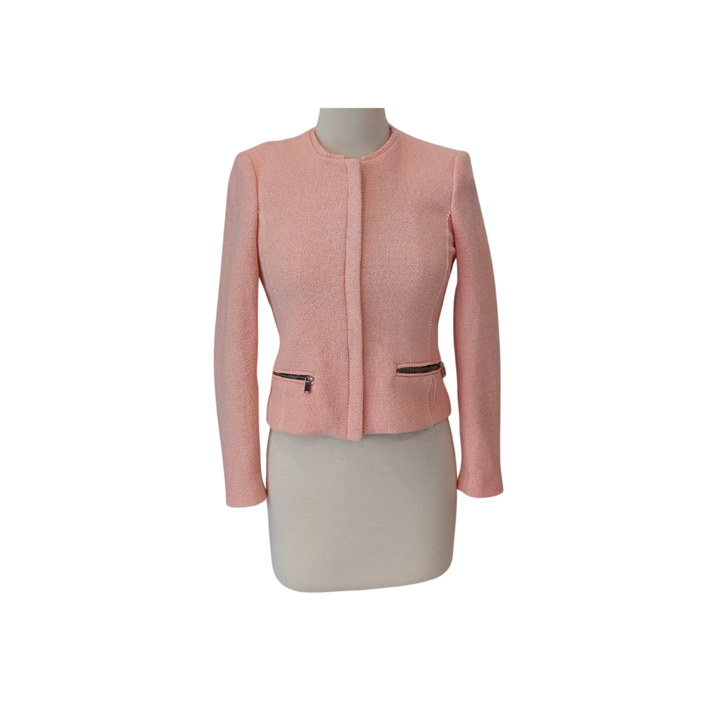 ZARA Light Pink Zip Jacket | Brand New |