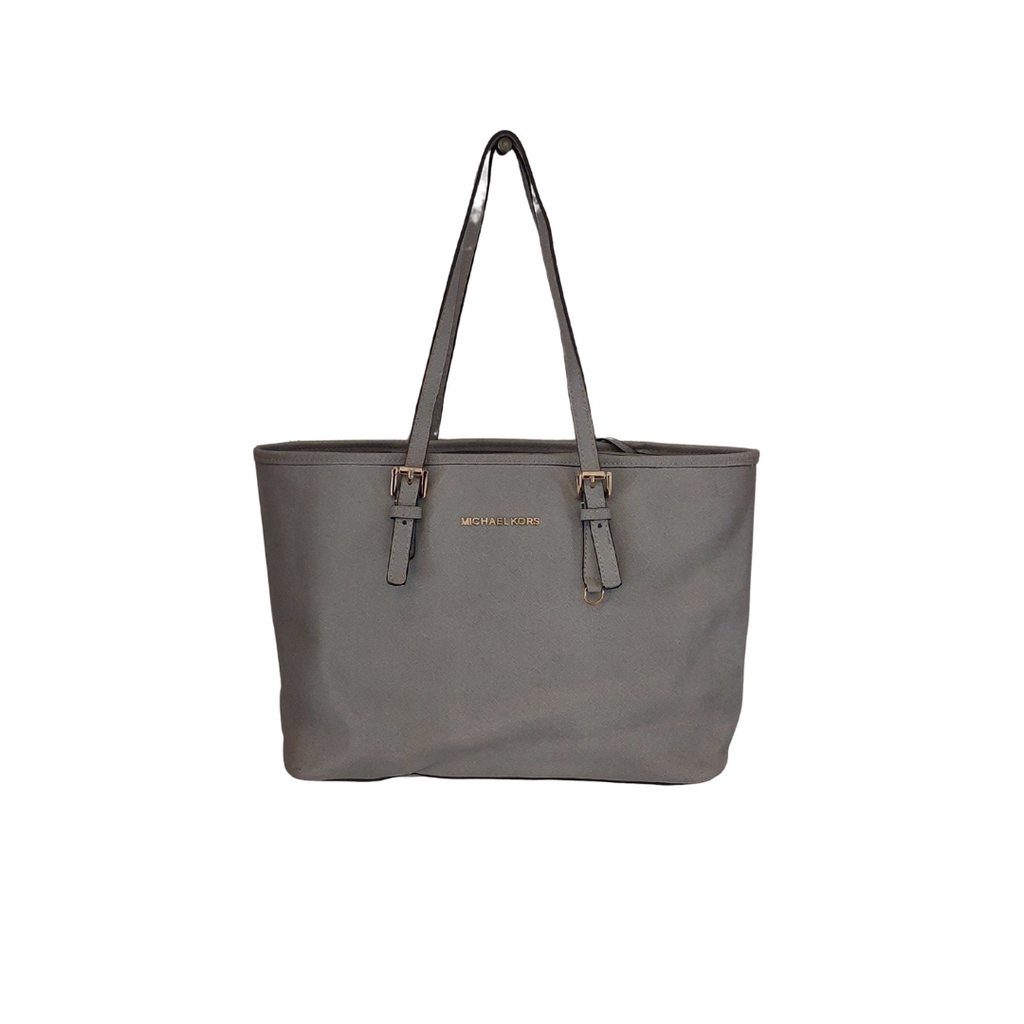 Michael Kors Light Grey Jet Set Travel Tote Bag | Pre Loved |