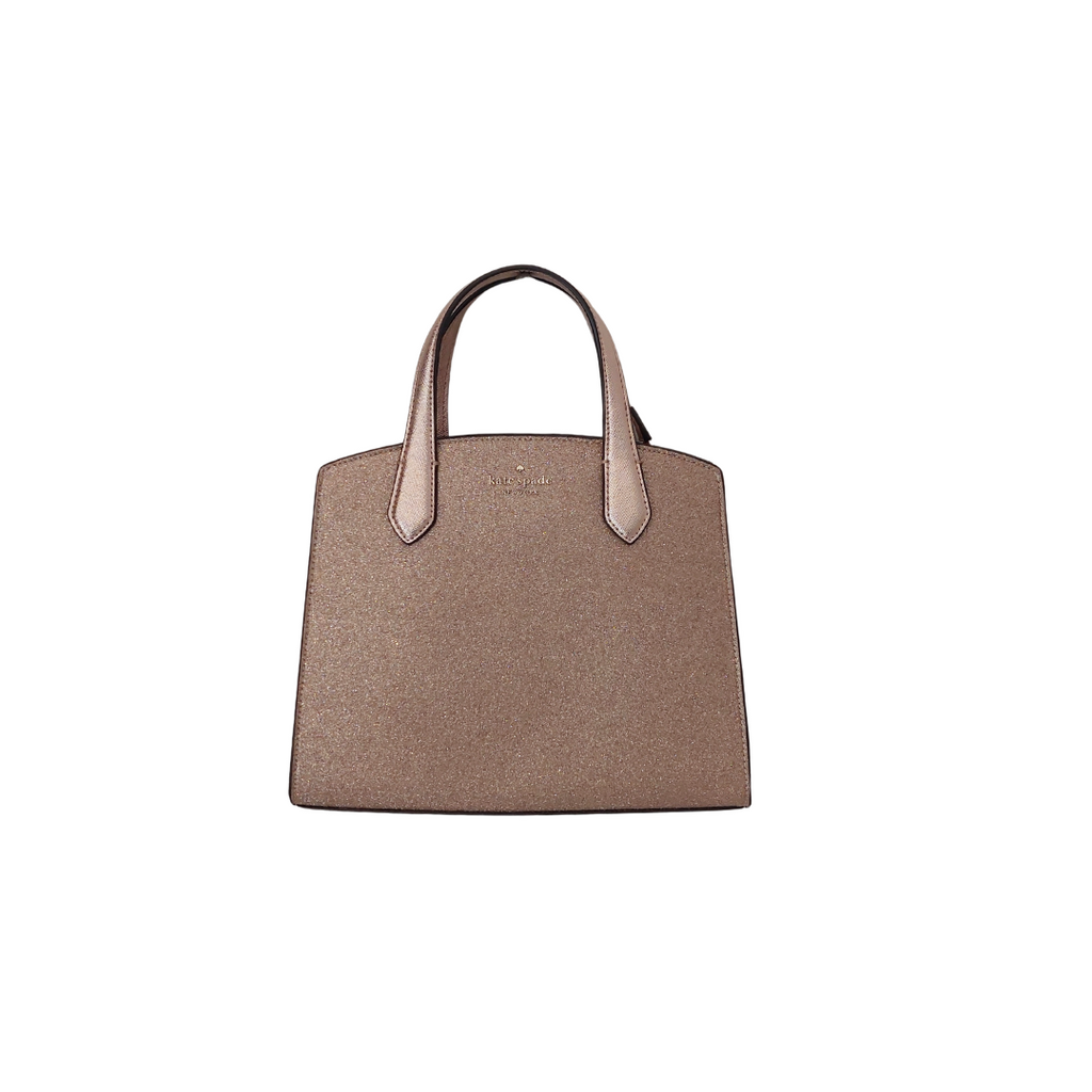 Kate Spade Rose Gold Glitter Leather Tinsel Satchel Bag | Gently Used |