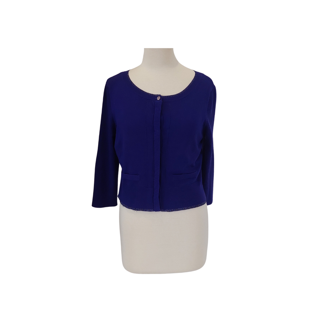 Principles By Ben Di Lisi Purple Knit Cardigan | Gently Used |