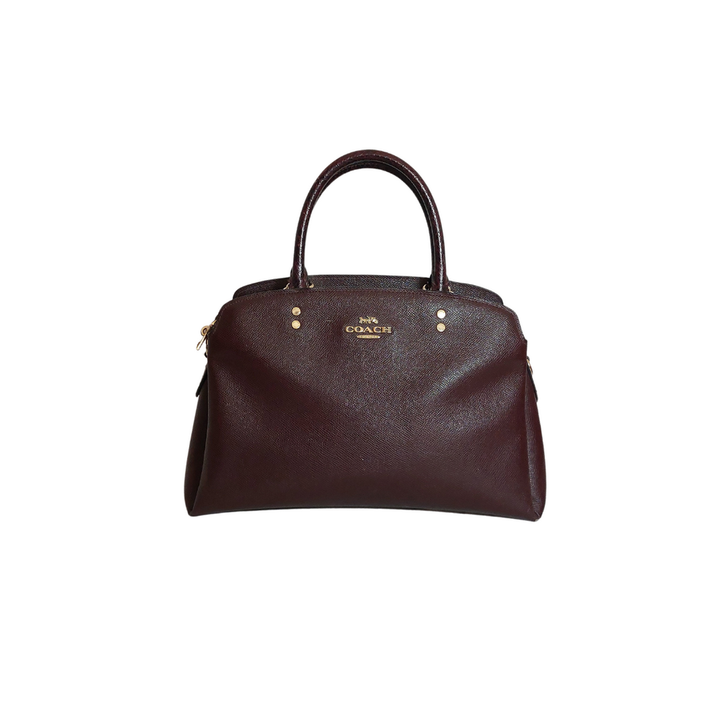 Coach Oxblood Leather Crossgrain Lillie Carryall Satchel | Pre Loved |