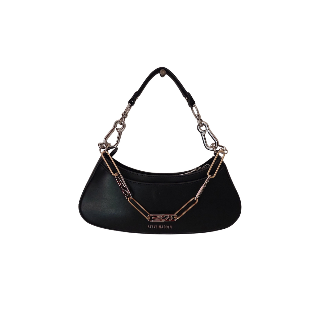 Steve Madden BWREN Black Leatherette Baguette Shoulder Bag | Pre Loved |