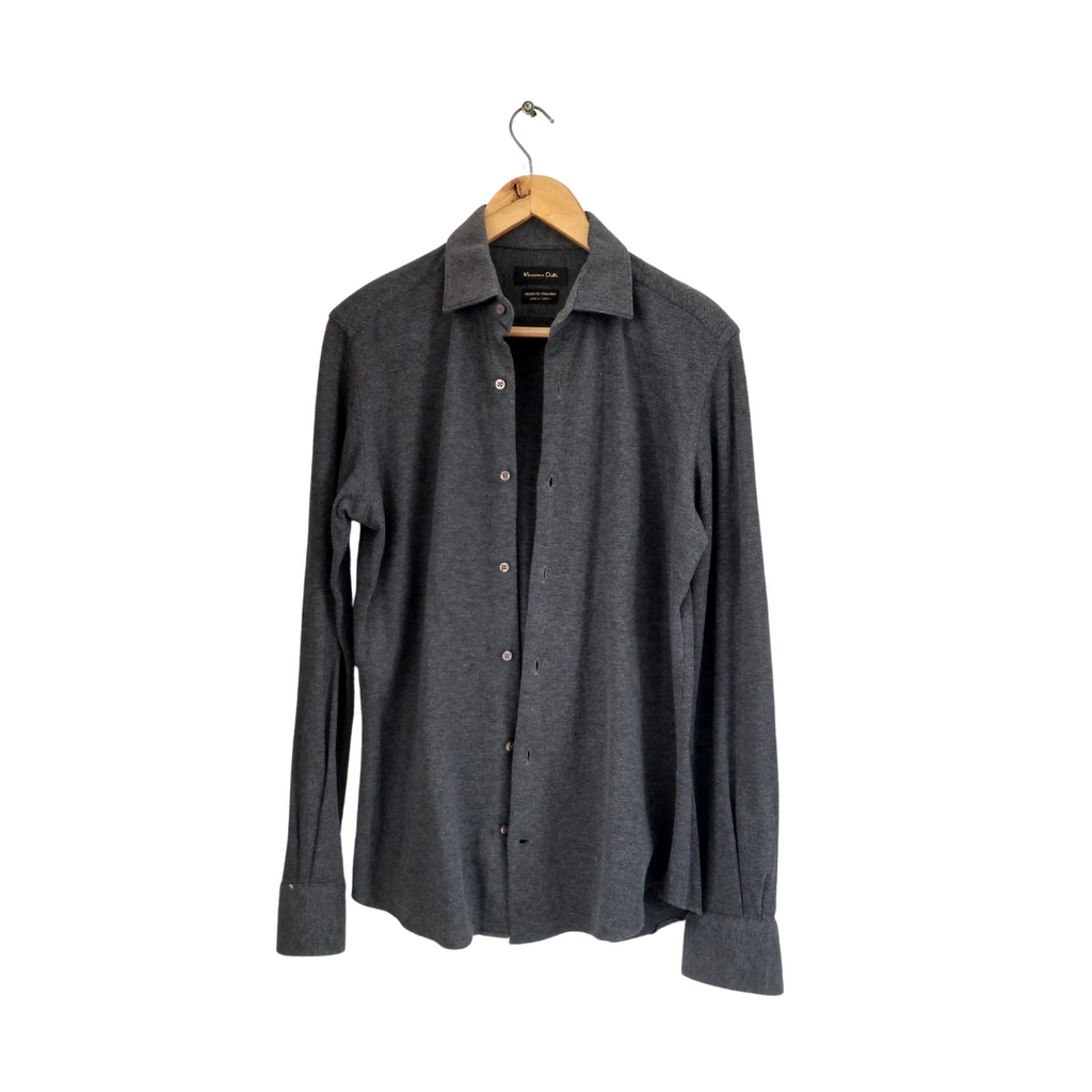 Massimo Dutti Men's Charcoal Collared Shirt | Gently Used |