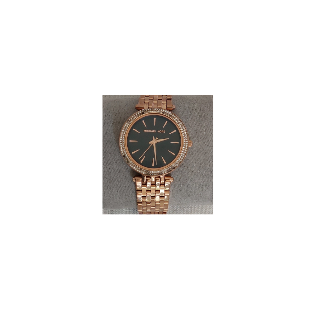 Michael Kors Rose Gold Rhinestone MK-3402 Watch | Pre Loved |