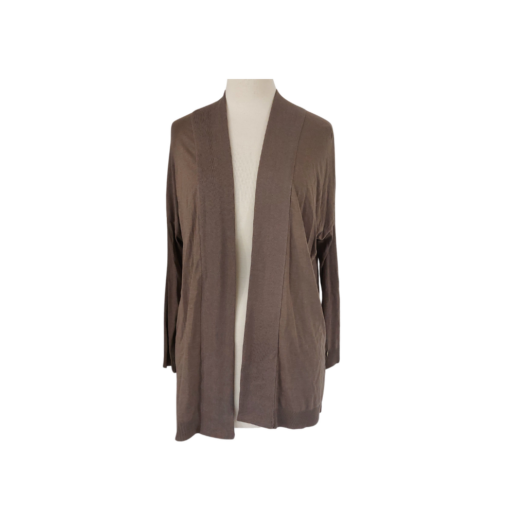 Massimo Dutti Olive Front-open Knit Soft Cover-up | Gently Used |