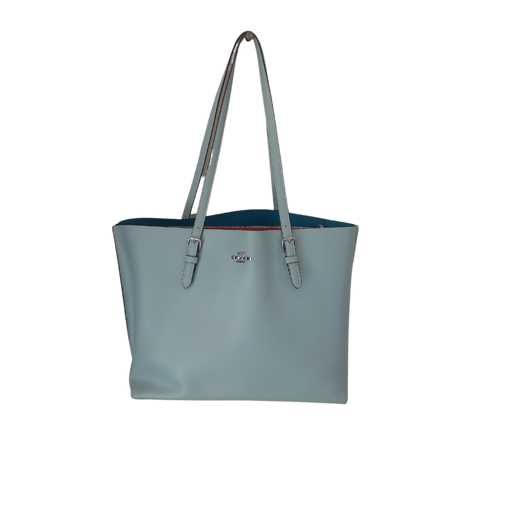 Coach Sky Blue Leather Shoulder Bag | Gently Used |