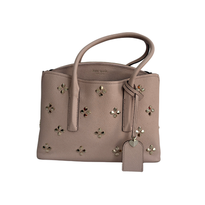 Kate Spade Pale Vellum Margaux Spade Stud Medium Satchel Bag | Pre Loved |