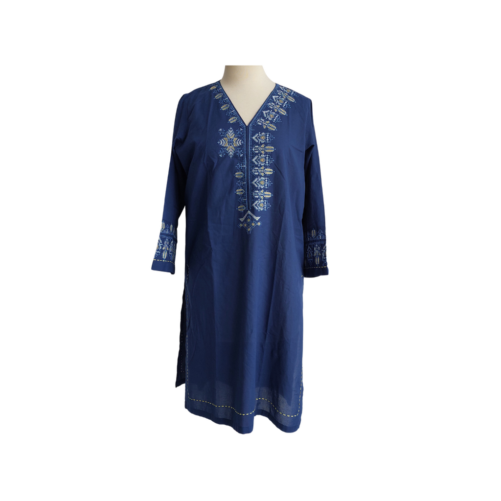 Mishkaa Blue Embroidered Kurta | Pre Loved |
