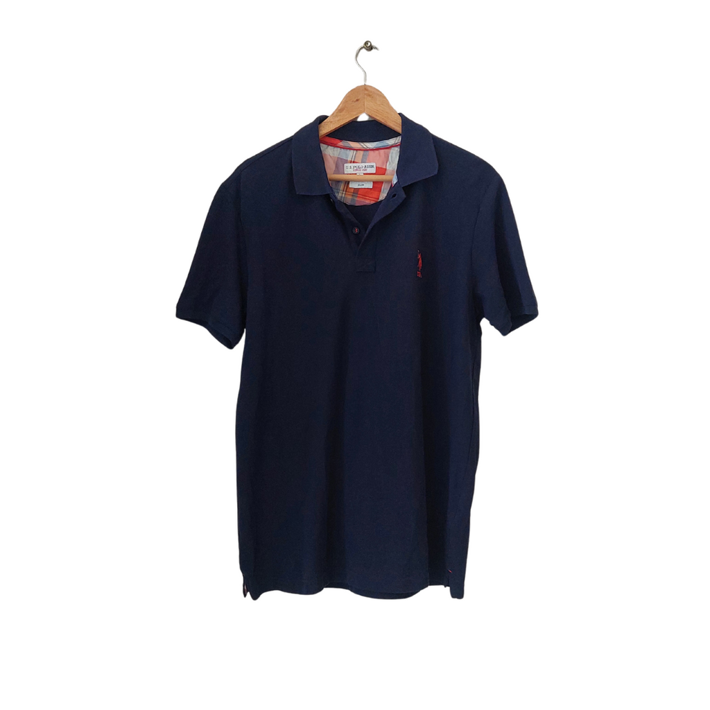 U.S. Polo Association Navy Blue Collared Men's Polo Shirt | Brand New |