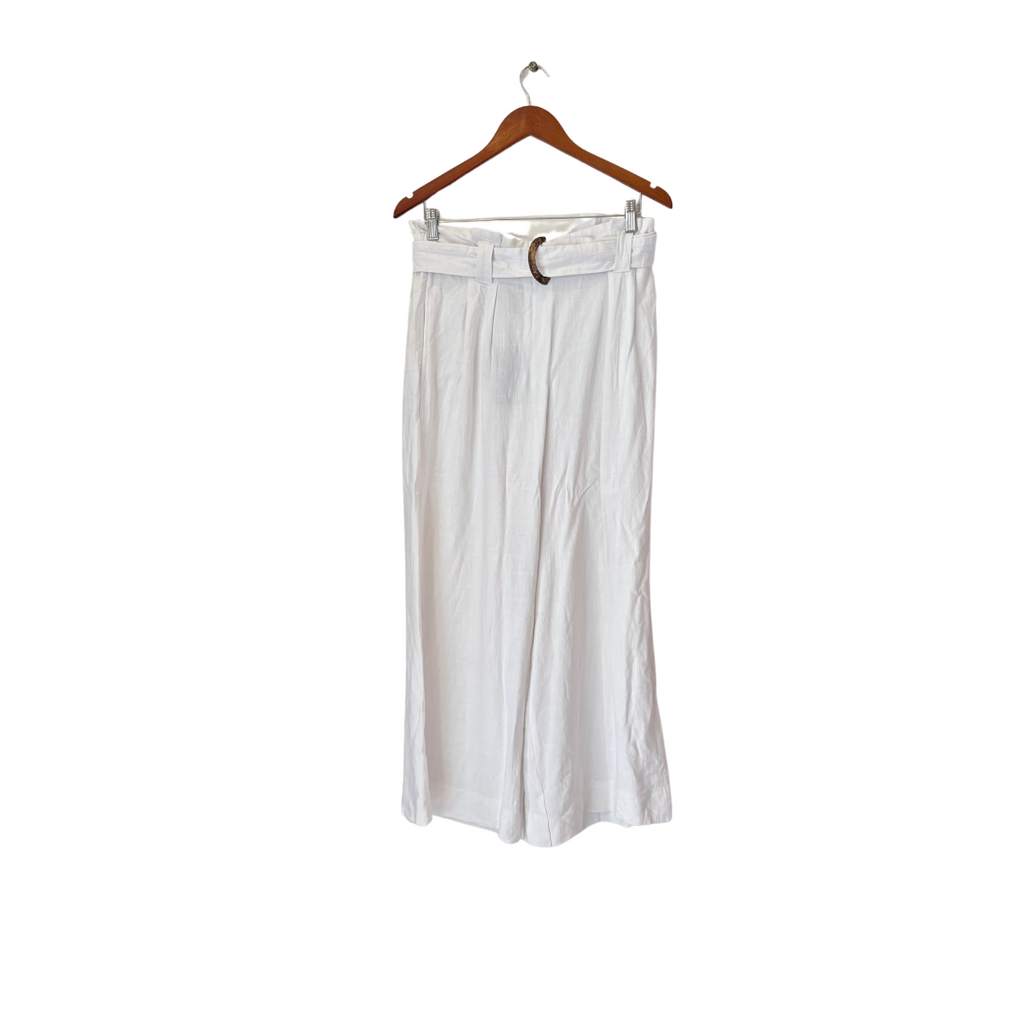 New Look White Linen Mix Wide Leg Pants | Brand New |