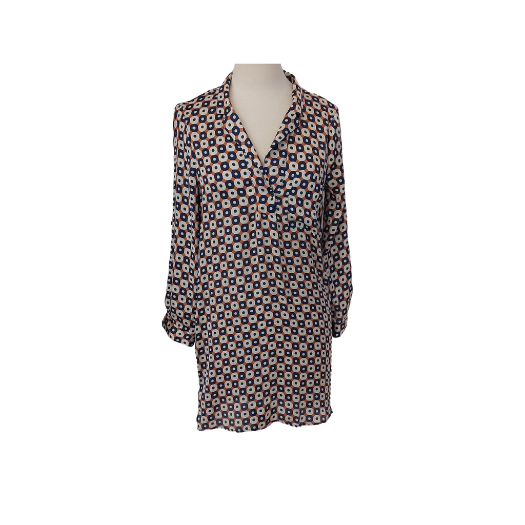 Zara Multi Colour Satin Printed Tunic | Gently Used |