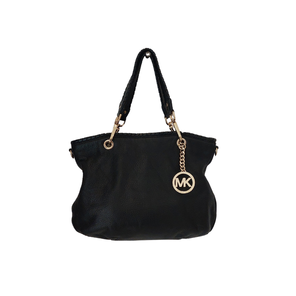 Michael Kors Black Soft Leather Convertible Shoulder Bag | Pre Loved |