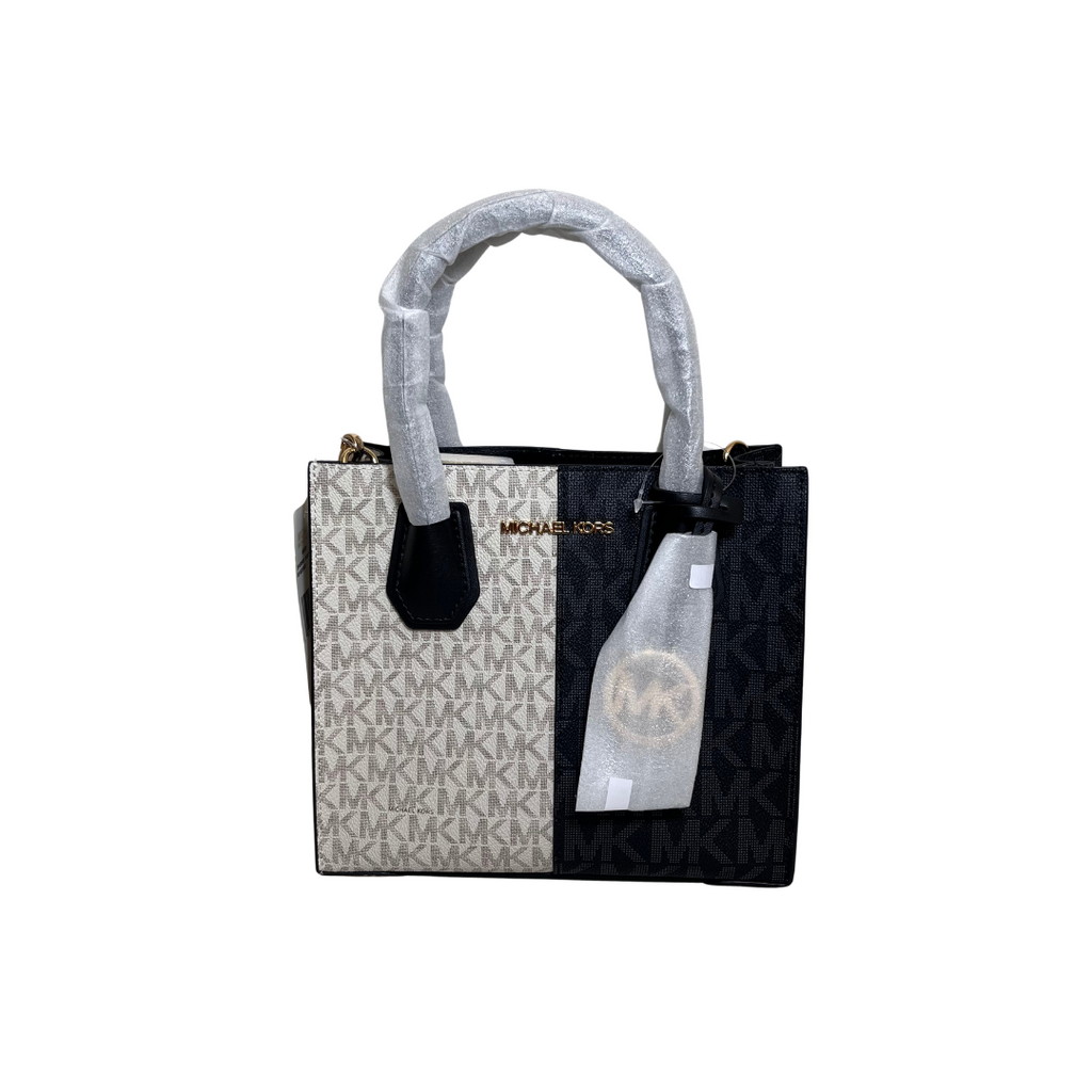 Michael Kors Black & White Medium Mercer Crossbody Bag | Brand New |