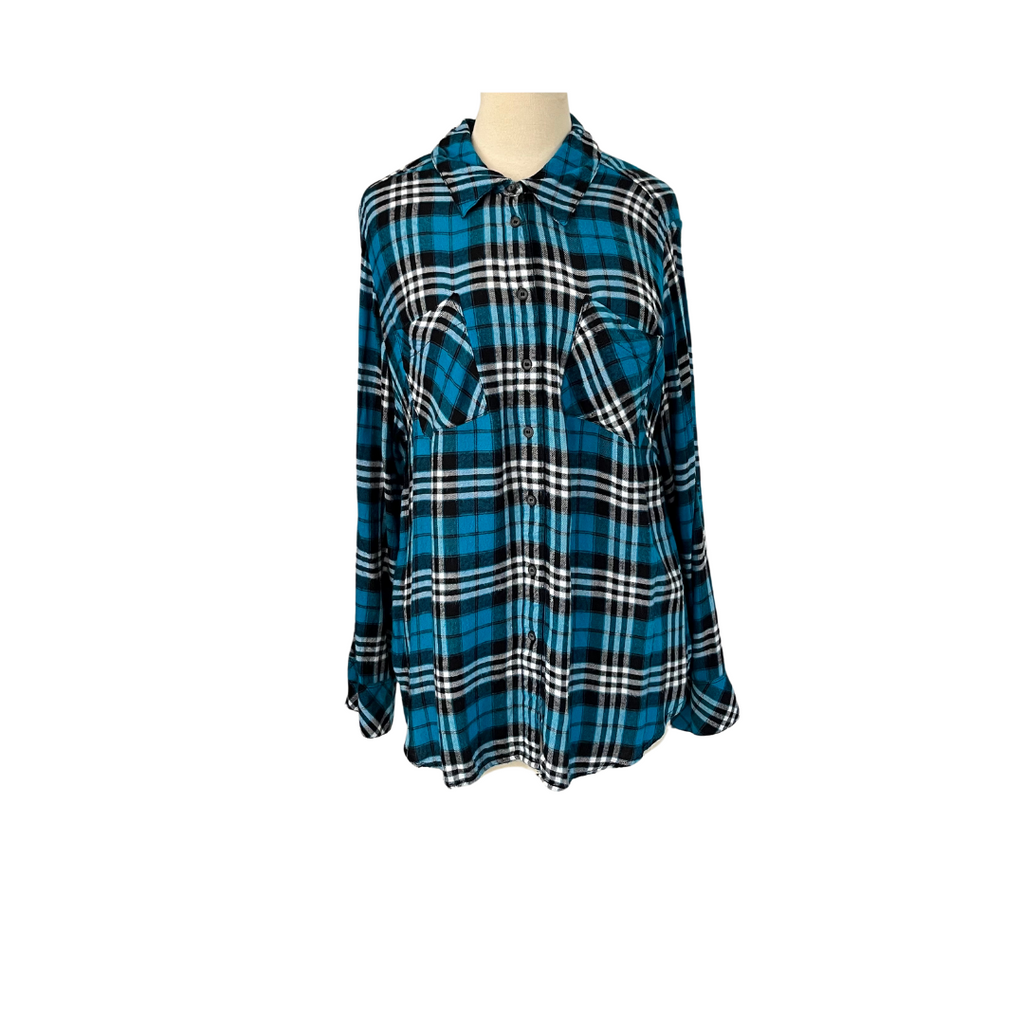 Lane Bryant Blue Flannel Shirt | Pre Loved |