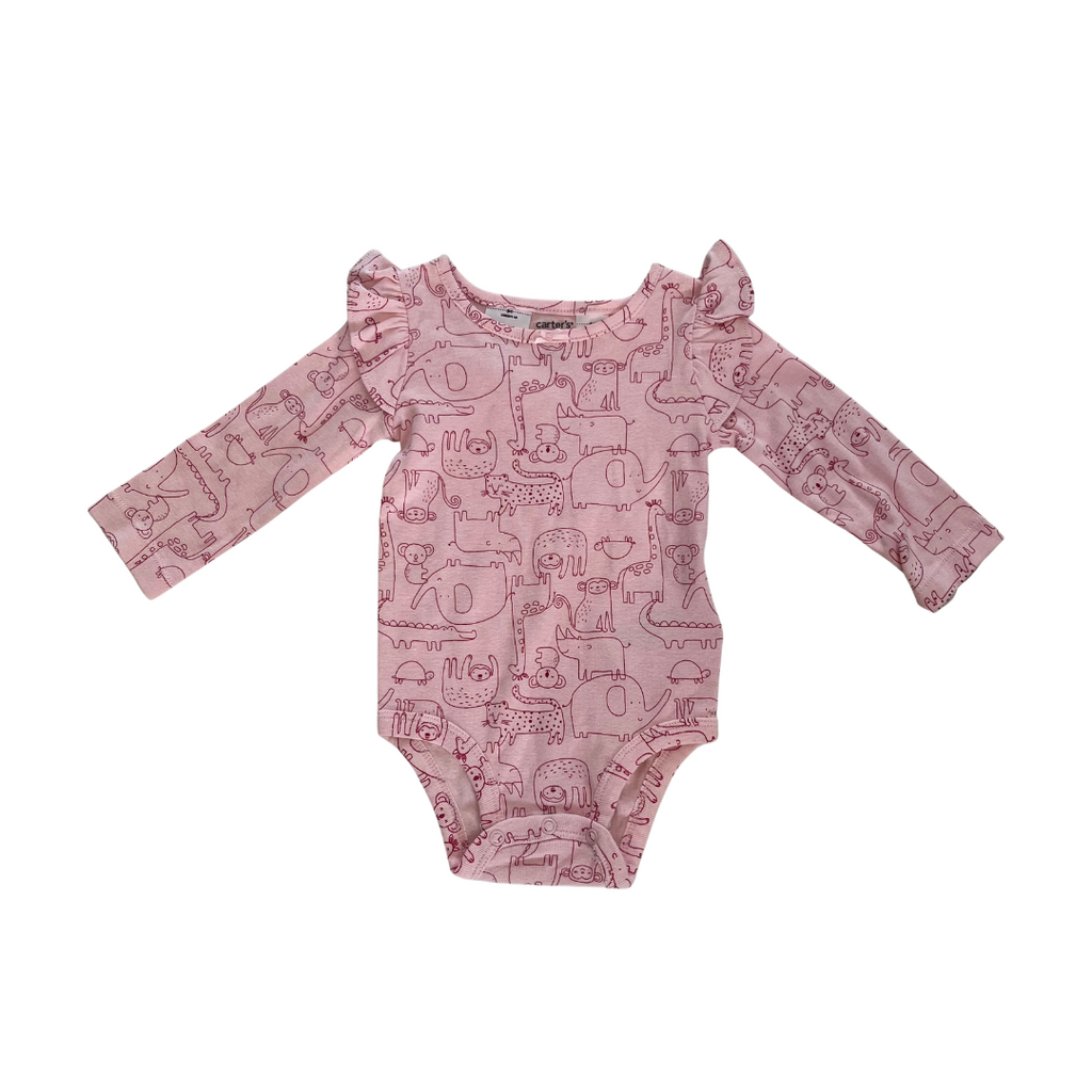 Carter's Pink Printed Onesie (9 months)| Brand New |