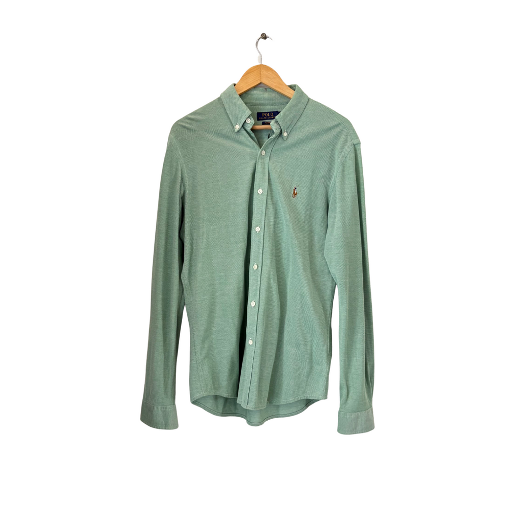 Polo By Ralph Lauren Light Green Collared Men's Shirt | Gently Used |
